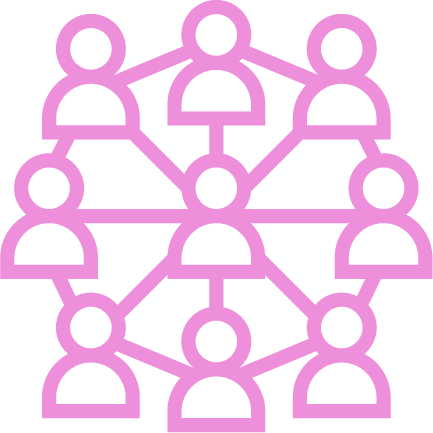 Icon of an interconnected network of people